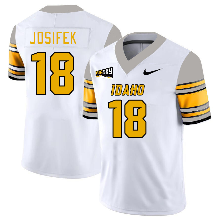 Men-Youth #18 Nick Josifek Idaho Vandals 2023 College Football Jerseys Stitched Sale-White